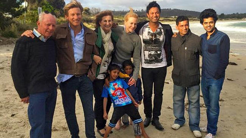 Nicole Kidman, Dev Patel and David Wenham filming part of the Lion Movie at Bangor