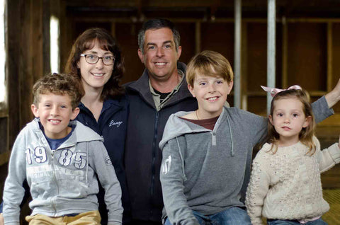 The Dunbabin family farming at Bangor, Tasmania.