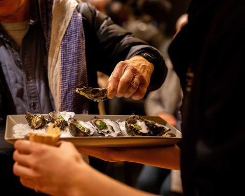 Blue Lagoon Oysters served at a Bangor cocktail event.