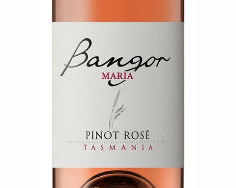 Bangor Pinot Noir Rose wine label, Tasmania