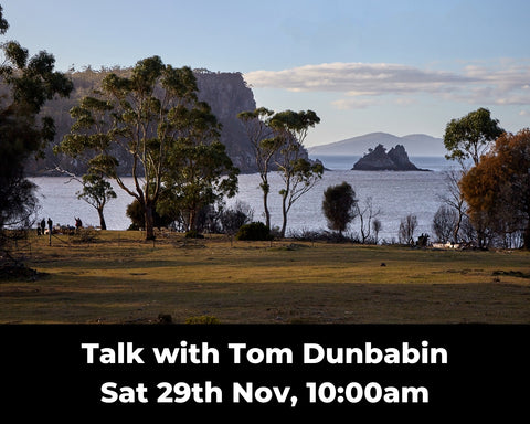 Image of Lagoon Bay for the history talk with Tom Dunbabin at Bangor Vineyard Shed.