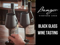 Black glass food and wine tasting experience at Bangor Vineyard Shed, Tasmania