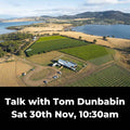 Dunalley history talk with Tom Dunbabin at Bangor Vineyard Shed