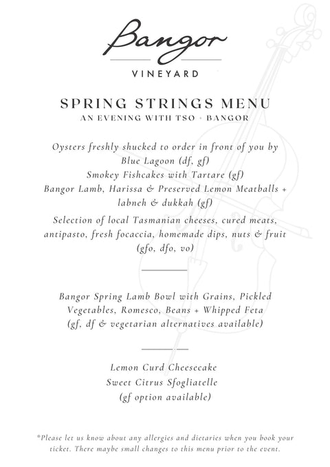 Spring Strings | TSO at Bangor - 17th Oct (Wine Club)